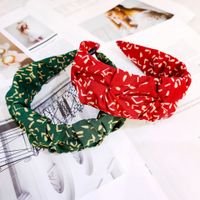 Korean Simple Wide-brimmed Letter Fold Headband High-end Retro Fabric Floral Headband Fashion Wholesale Nihaojewelry main image 5