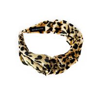 Nuevos Modelos De Capullos De Flores De Corea Diadema De Leopardo Plisado De Gama Alta Tarjeta De Presión De Borde Ancho Retro Al Por Mayor Nihaojewelry main image 6