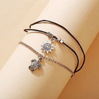 Fashion Turtle Sun Pendant Multi-layer Anklet Creative Simple Beach Feet Women's Anklet main image 1