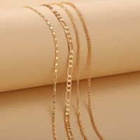 New Multi-layer Alloy Anklet Suit 4-piece Set Creative Retro Simple Chain Footwear Women's Anklet main image 3