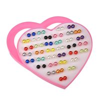 Korean Love Boxed Earrings Geometric Square Heart-shaped Stars Round Suit Earrings Small Jewelry Hypoallergenic Wholesale Nihaojewelry sku image 1