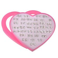 Hot Selling 36 Pairs Of Peach Heart Box Hypoallergenic Plastic Earrings Love Earrings Set Wholesale Nihaojewelry sku image 1