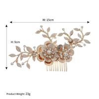 Bride Plug Comb Palace Style Retro Gold Hair Comb Elegant Crystal Wholesale Nihaojewelry sku image 1