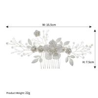 French Cold And Elegant Headdress White Flowers Inserted Comb Wedding Dress Banquet Jewelry Wholesale Nihaojewelry sku image 1