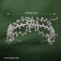 Creative Bridal Jewelry Braided Crystal Crown Side Pressure Hair Hoop Photo Accessories Wholesale Nihaojewelry sku image 2
