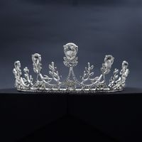 New Semi-circular Crown Bride Crown Fairy Wedding Dress Headdress Hair Jewelry Wholesale sku image 4