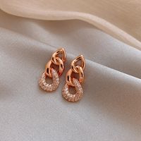 Boucles D&#39;oreilles Enveloppées Nouvelle Vague Coréenne Simples Petites Boucles D&#39;oreilles Aiguille En Argent En Gros Nihaojewelry sku image 1