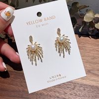 Korean  Fashion 925 Silver Needle High-quality Firework Rhinestone Earrings  Flower Ball Trend Earrings Wholesale Nihaojewelry sku image 1