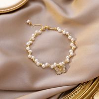Perlen Armband Weiblich Ins Nischen Design Einfache Wald Schmetterling Exquisite Barock Perlen Armband Halskette sku image 1