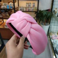 Korea's New Milk Milk Thickening Sponge High-end Fabric Hairpin Headband Wholesale Nihaojewelry sku image 4