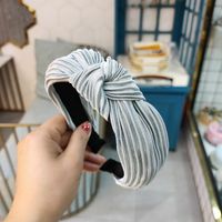 Korean New Candy-colored Pleated Knotted Headband Solid Color Fabric Headband Wave Hair Accessories Ladies Wholesale Nihaojewelry sku image 9