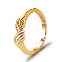 Hand Holding Rings Creative Three-dimensional Design Sense Index Ring Simple Couple Rings Wholesale Nihaojewelry main image 2