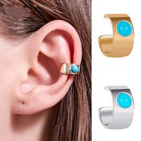 National Earrings Fashion Wide Turquoise Ear Clip U-shaped Ear Bone Clip Without Pierced Earrings Wholesale Nihaojewelry main image 1
