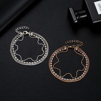 Neuer Europäischer Und Amerikanischer Schmuck  Hot Sale Fuß Zubehör Sommer Mode Klauen Kette Strass Mehr Schicht Ige Vier Schicht Ige Fußkettchen Frauen Großhandel main image 3