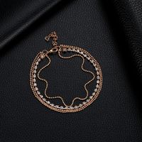 جديد مجوهرات الساخن بيع الأحذية الصيف الأزياء مخلب سلسلة حجر الراين متعددة طبقة أربعة الطبقات خلخال الجملة Nihaojewelry main image 5