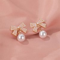 925 Silver Korean Long Earrings High-grade Crystal Tassel Earrings Exaggerated Pearl Earrings Wholesale Nihaojewelry main image 4