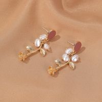 925 Silver Korean Long Earrings High-grade Crystal Tassel Earrings Exaggerated Pearl Earrings Wholesale Nihaojewelry main image 5