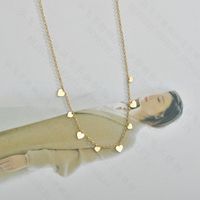 Korean New Products 14k Gold Simple Five-pointed Star Cross Love Clavicle Chain Wholesale Nihaojewelry main image 4