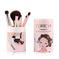 7 Artificial Fiber Barrel Makeup Brush Beginner Portable Beauty Brush Wholesale Nihaojewelry main image 6
