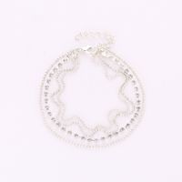 New Jewelry Hot Sale Footwear Summer Fashion Claw Chain Rhinestone Multi-layer Four-layer Anklet Wholesale Nihaojewelry sku image 1