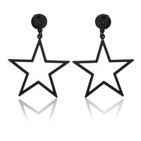 Korean Hollow Pentagram Earrings Simple Fashion Exaggerated Earrings Accessories Wholesale Nihaojewelry sku image 3