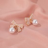 925 Silver Korean Long Earrings High-grade Crystal Tassel Earrings Exaggerated Pearl Earrings Wholesale Nihaojewelry sku image 3
