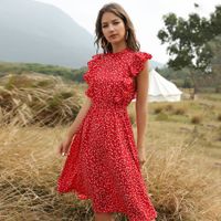 Fashion New Red Polka Dot Chiffon Skirt  Loose Wild Show Temperament Cover Belly Midi Skirt Wholesale Nihaojewelry main image 6