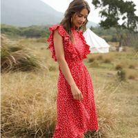 Fashion New Red Polka Dot Chiffon Skirt  Loose Wild Show Temperament Cover Belly Midi Skirt Wholesale Nihaojewelry main image 5