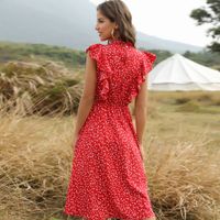 Fashion New Red Polka Dot Chiffon Skirt  Loose Wild Show Temperament Cover Belly Midi Skirt Wholesale Nihaojewelry main image 4