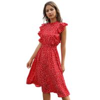 Fashion New Red Polka Dot Chiffon Skirt  Loose Wild Show Temperament Cover Belly Midi Skirt Wholesale Nihaojewelry main image 3
