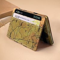 New Map Pattern Creative Magic Wallet Trend Money Clip Pu Double-sided Coin Purse Wholesale Nihaojewelry main image 5