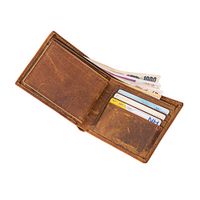 New Korean Fashion Men's Pu Leather Short Wallet Cross-section Multi-card Bit Leather Wallet Foldable Leather Bag Wholesale Nihaojewelry main image 4
