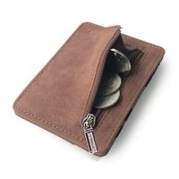 Korean Fashion Wild Creative Models Matte Leather Magic Wallet Card Package Zipper Coin Purse Men's Wallet Wholesale Nihaojewelry main image 5