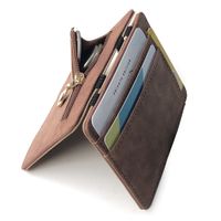 Korean Fashion Wild Creative Models Matte Leather Magic Wallet Card Package Zipper Coin Purse Men's Wallet Wholesale Nihaojewelry main image 6