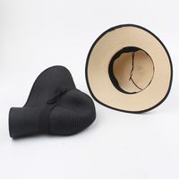 سيدة قبعة القش ، قبعات الشمس الصيفية الجديدة ، النسخة الكورية من الأقواس البسيطة وغير الرسمية ، قبعة الصياد المظلة main image 5