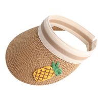Children's Hat Summer Baby Sun Hat Little Girl Cute Cartoon Fruit Straw Hat Boy Sunscreen Empty Top Hat Wholesale Nihaojewelry main image 6