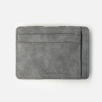 Korean Fashion Wild Creative Models Matte Leather Magic Wallet Card Package Zipper Coin Purse Men's Wallet Wholesale Nihaojewelry sku image 1
