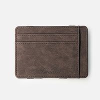 Korean Fashion Wild Creative Models Matte Leather Magic Wallet Card Package Zipper Coin Purse Men's Wallet Wholesale Nihaojewelry sku image 4