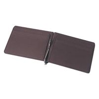 Korean Fashion New Men And Women Pu Leather Bag Cover Card Package Creative Beauty Money Clip Metal Clip Bag Wholesale Nihaojewelry sku image 6