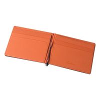 Korean Fashion New Men And Women Pu Leather Bag Cover Card Package Creative Beauty Money Clip Metal Clip Bag Wholesale Nihaojewelry sku image 3