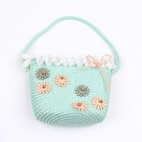 Sac Pour Enfants De Mode Pour Enfants Sauvages Paille Fleur Princesse Sac En Gros Nihaojewelry sku image 4