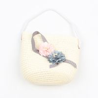 Summer Children's Straw Bag Cute Flower Diagonal Bag Korean Girl Travel Sweet Coin Hat Tide Wholesale Nihaojewelry sku image 1