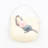 Sac De Paille Pour Enfants D'été Mignon Sac Diagonal De Fleur Fille Coréenne Voyage Doux Pièce De Monnaie Chapeau Marée En Gros Nihaojewelry sku image 1