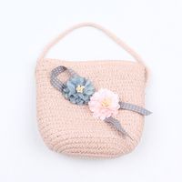 Summer Children's Straw Bag Cute Flower Diagonal Bag Korean Girl Travel Sweet Coin Hat Tide Wholesale Nihaojewelry sku image 2