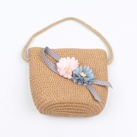 Summer Children's Straw Bag Cute Flower Diagonal Bag Korean Girl Travel Sweet Coin Hat Tide Wholesale Nihaojewelry sku image 5