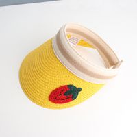 Children's Hat Summer Baby Sun Hat Little Girl Cute Cartoon Fruit Straw Hat Boy Sunscreen Empty Top Hat Wholesale Nihaojewelry sku image 6