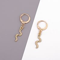 Punk Curved Snake Pendant Ear Ring New Gothic Animal Earrings Ear Buckle Wholesale Nihaojewelry main image 1