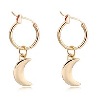 Earrings Fashion Simple And Exquisite Small Moon Earrings Glossy Crescent Pendant Ear Ring Wholesale Nihaojewelry main image 6
