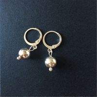 Hot Sale Retro Simple Metal Frosted Ball Pendant Ear Ring Geometric Earring Wholesale Nihaojewelry main image 3