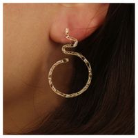 Grenz Überschreitende Einfache Temperament Weibliche Geometrische Metall Ohrringe Retro Europäische Und Amerikanische Stil Ohrringe Weibliche F6900 main image 1